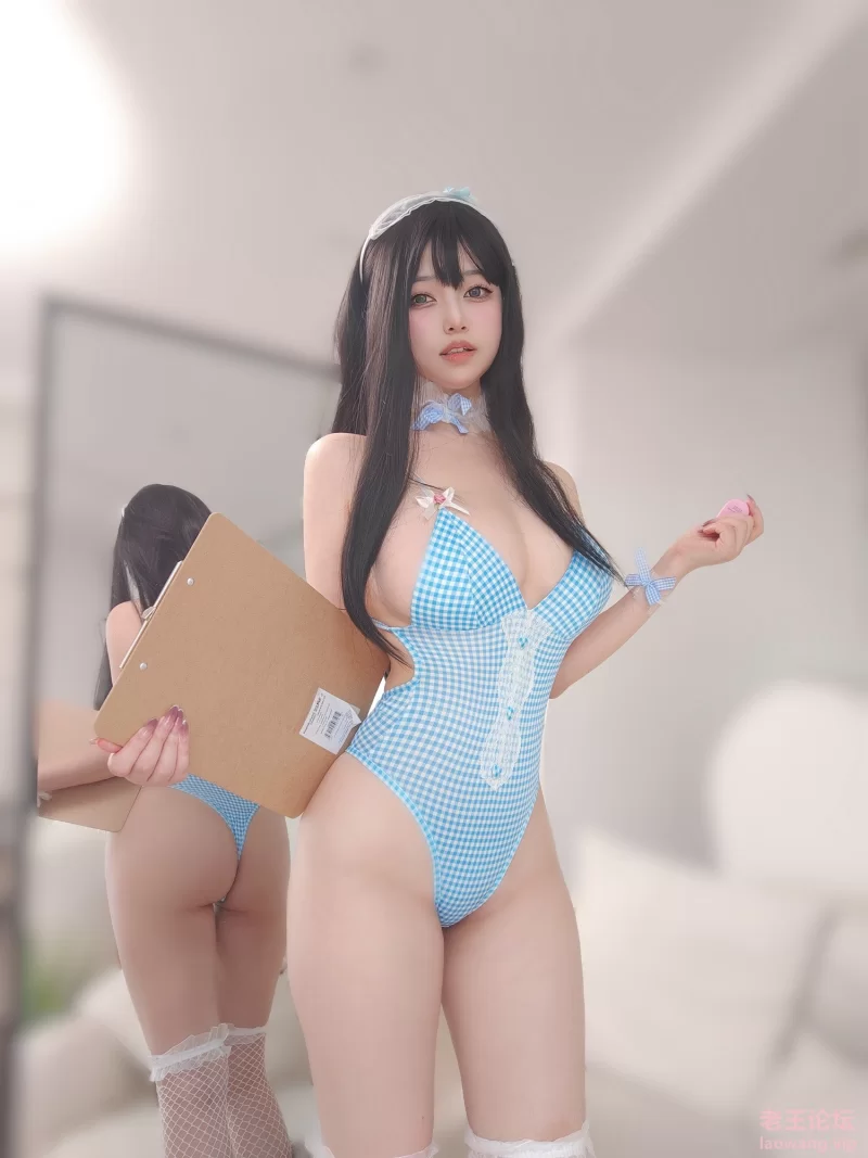 [转载搬运] 女主K - 蓝色泳装女仆 [94P+362M][百度盘]-福利岛